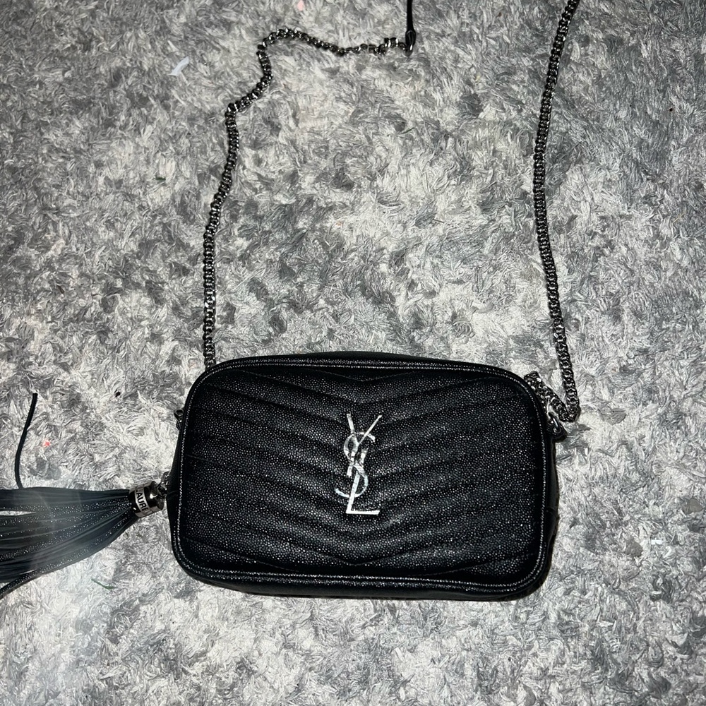YSL Black Quilted Crossbody Bag